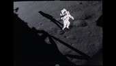 Apollo 17 first steps on the Moon