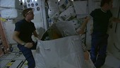 Stowing equipment on board the ISS