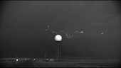 Lightning over a radome, high-speed