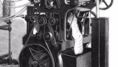 Wool combing machine, 19th century