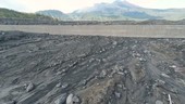 Dry river bed, Sakurajima volcano
