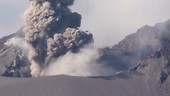 Volcano vent forcing with ash into sky, Sakurajima