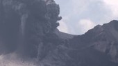 Volcanic ash cloud in sky following eruption, Sakurajima