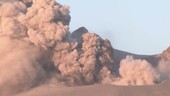 Volcanic ash cloud in sky following eruption, Sakurajima