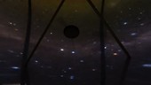 Stars reflected in telescope dish