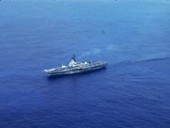 Apollo 17 recovery ship and descent, 1972