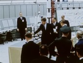 President Kennedy at Apollo programme briefing, 1963