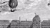 First manned hydrogen balloon, 1783