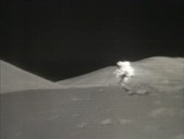 Apollo 17 astronaut walking on the Moon