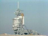 Challenger disaster, shuttle transport to launch pad