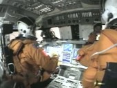 Columbia disaster, final footage during re-entry