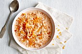 Carrot and almond muesli with cinnamon and hazelnuts (diet)