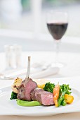 Duo of Lamb served with seasonal vegetables
