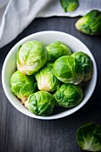 Bowl of Fresh Brussels Sprouts