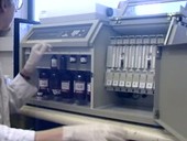 Hospital laboratory sample agitator