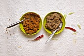 Grüne und rote Currypaste (Indien)