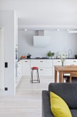 Bright, Scandinavian-style open-plan interior