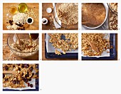 Hafer-Pinienkern-Crunchies mit getrockneten Kirschen zubereiten
