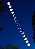 Annular solar eclipse, time-lapse montage