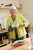 Woman cooking meal