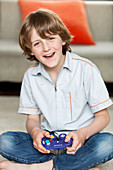 Kid playing videogames