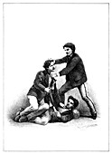 Murderers fighting, 19th century
