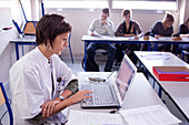 Students at university class