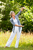 Woman practicing yoga