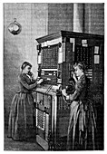 Telephone exchange, 19th century