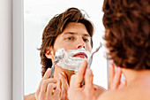 Man shaving