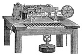 Hughes's printing telegraph, 1850s