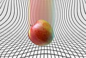 Apple and gravity, conceptual image