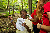 Students on nature trail, Detroit, USA