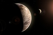 Artwork of Jovian Moon Ganymede