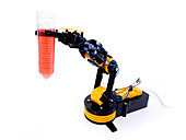 Robotic arm holding beaker