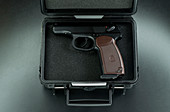 Handgun in a briefcase