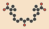 Bempedoic acid drug molecule, illustration