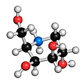 Migalastat molecule, illustration