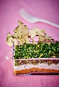 Carrot and fresh cheese terrine with herbs