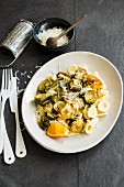 Orecchiette with Brusels sprout and orange