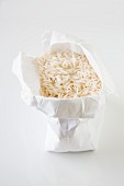 Basmati rice in a paper bag