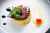 Octopus with roasted potatoes and balsamic vinegar