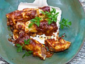 Veal cannelloni with tomato sauce