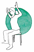 Illustration of a woman doing the 'eagle' back exercise