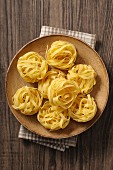 Tagliatelle on a plate