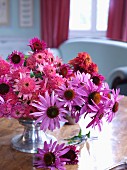 Bouquet of various pink flowers