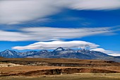 Lenticular clouds over Andean volcanoes