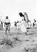 Locust control using flame thrower, Palestine, 1915