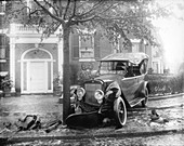 Car accident, USA, circa 1920