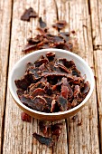 South African ostrich biltong (dried meat)